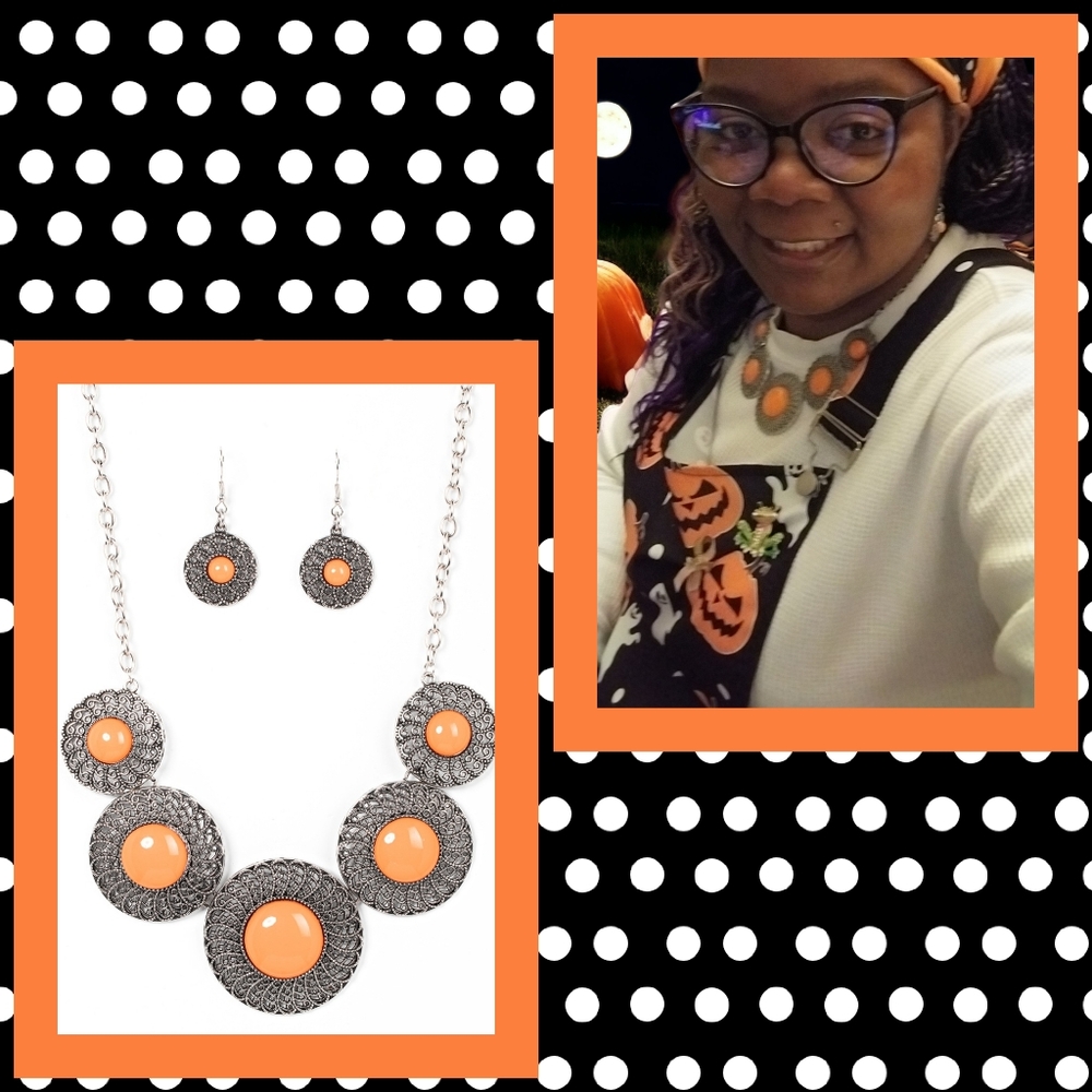 2/$10 Paparazzi Detail Orientated - Orange Necklace